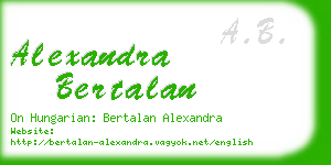 alexandra bertalan business card